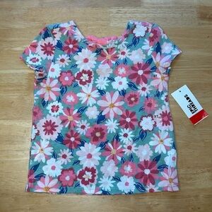 Epic Threads Toddler 3T Girls Short Sleeve Floral T-shirt Pink Bow Girly NWT